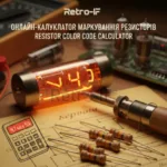 Resistor Color Code Calculator (4 & 5 Bands) | Маркування резисторів 2 Online resistor color code calculator for 4 and 5 bands on Retro-IF.com.ua / Онлайн-калькулятор маркування резисторів